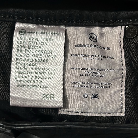 AG Adriano Goldschmied Farrah High Rise Skinny Faux Leather Pants Size 29 NWT - Picture 10 of 16